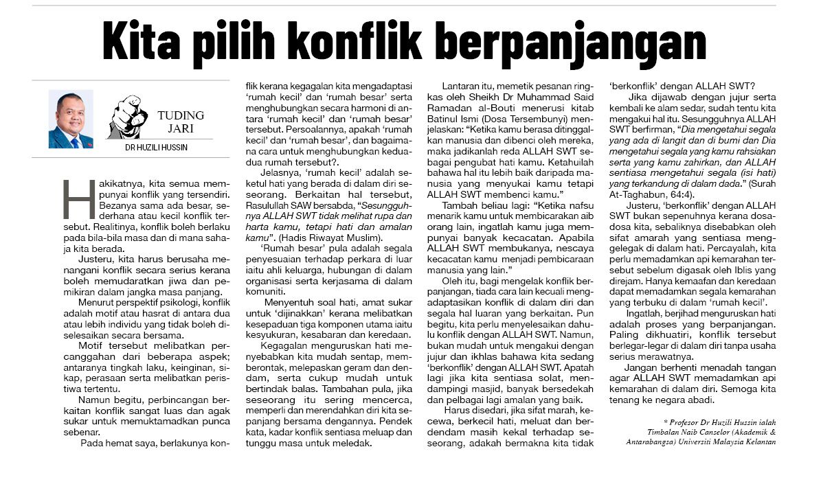 PERKONGSIAN ARTIKEL PROF TNCAA BERTAJUK 